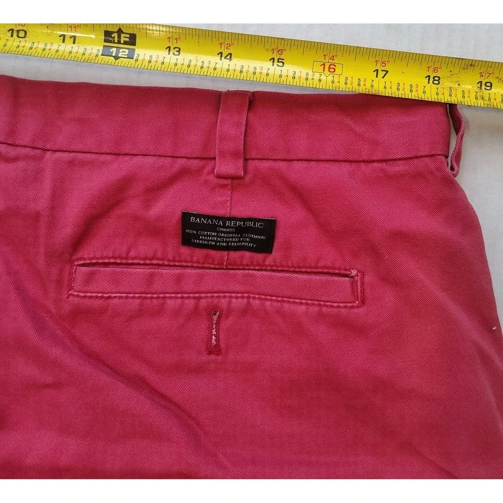 Banana Republic Pants Mens 38x32 Aiden Chino‎ Fit Salmon Pink Cotton A4